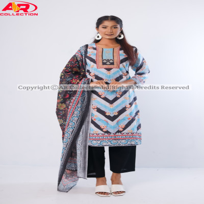 Orginal Pakistani Jom Jom Swiss Cotton Unstitched Three Pieces