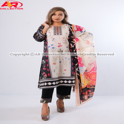 Orginal Pakistani Jom Jom Swiss Cotton Unstitched Three Pieces