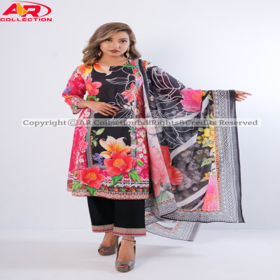 Orginal Pakistani Jom Jom Swiss Cotton Unstitched Three Pieces