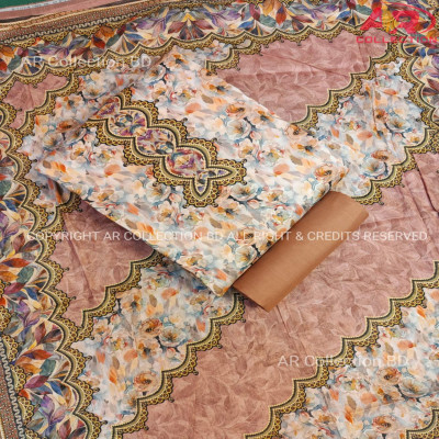 Orginal Pakistani Jom Jom Swiss Cotton Unstitched Three Pieces