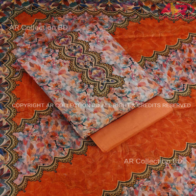 Orginal Pakistani Jom Jom Swiss Cotton Unstitched Three Pieces