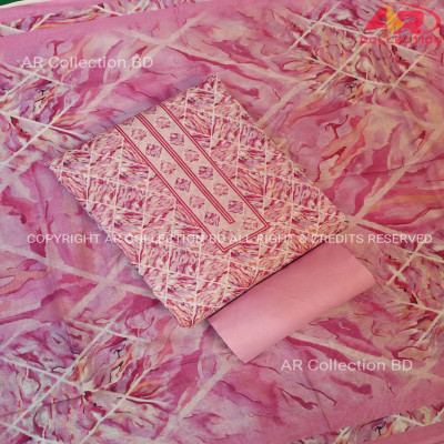 Orginal Pakistani Jom Jom Swiss Cotton Unstitched Three Pieces