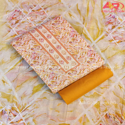 Orginal Pakistani Jom Jom Swiss Cotton Unstitched Three Pieces