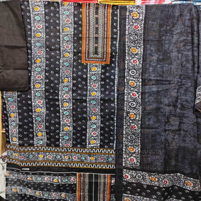 New Exclusive Digital Printed Unstitched VIP Cotton Three Pieces