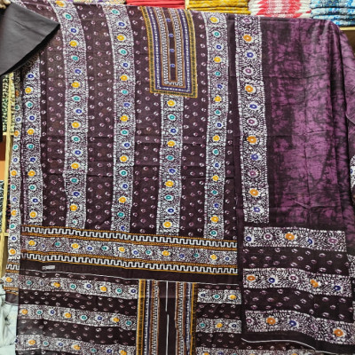 New Exclusive Digital Printed Unstitched VIP Cotton Three Pieces