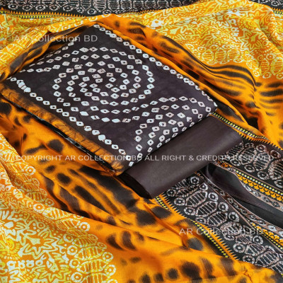 New Exclusive Digital Printed Unstitched VIP Cotton Three Pieces