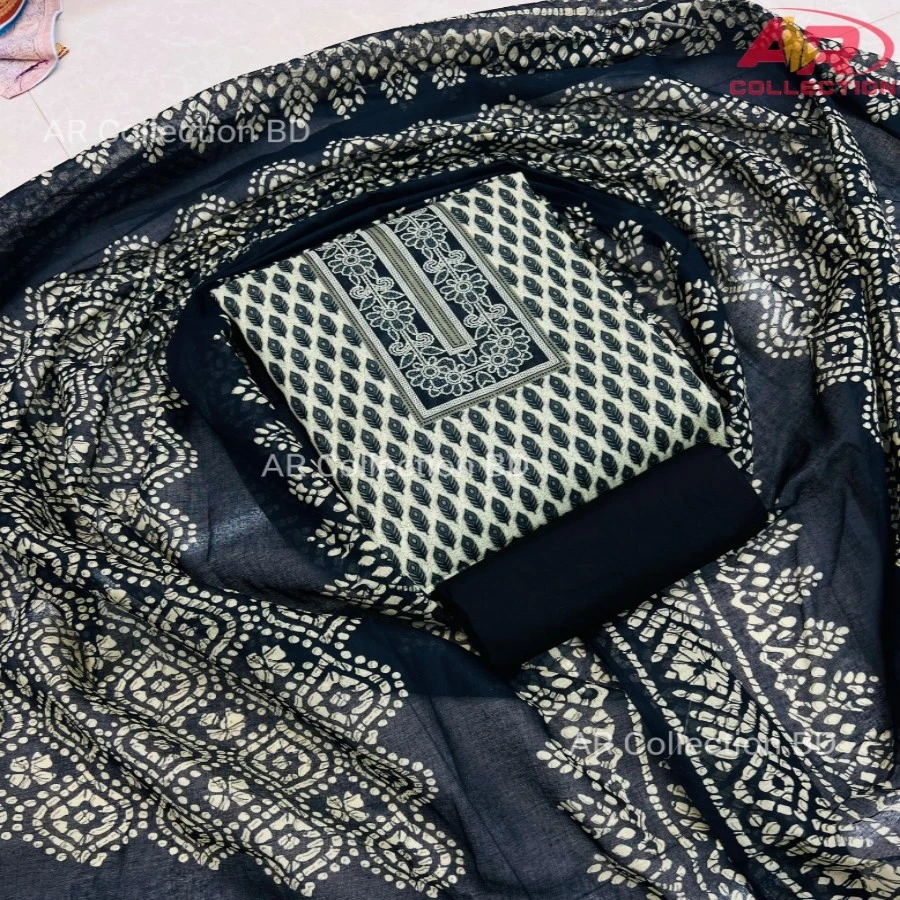 Premium Quality VIP Cotton Unstitched Three Piece for Women