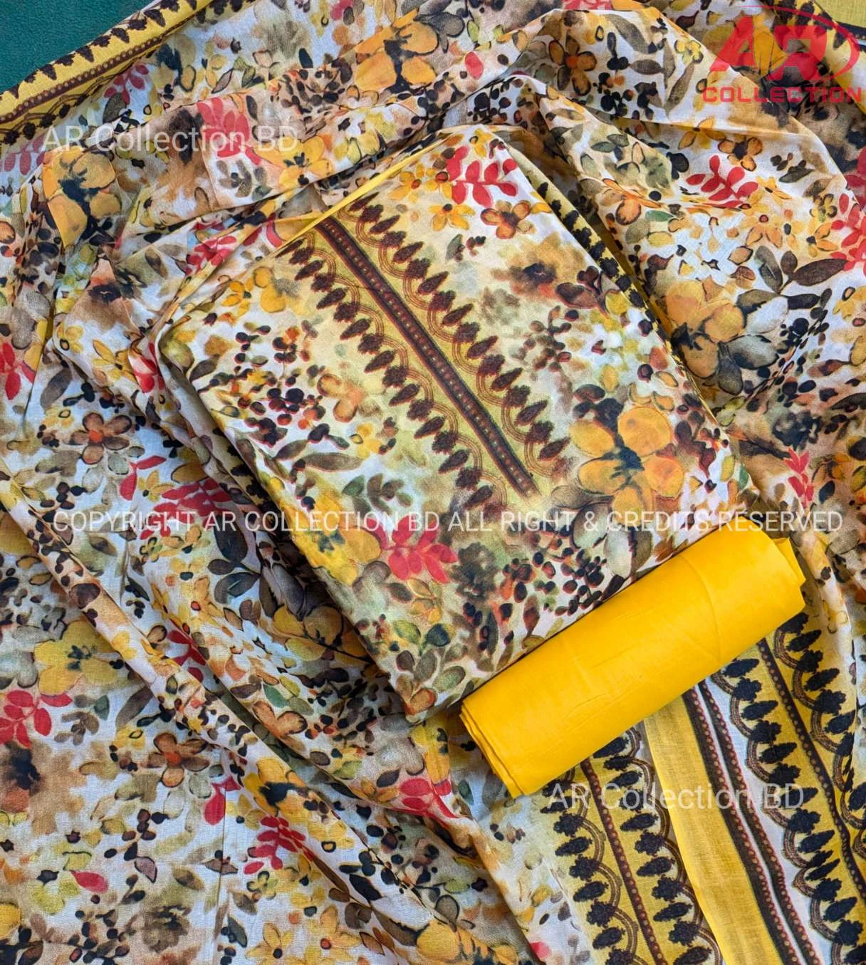 New Exclusive Digital Printed Unstitched VIP Cotton Three Pieces