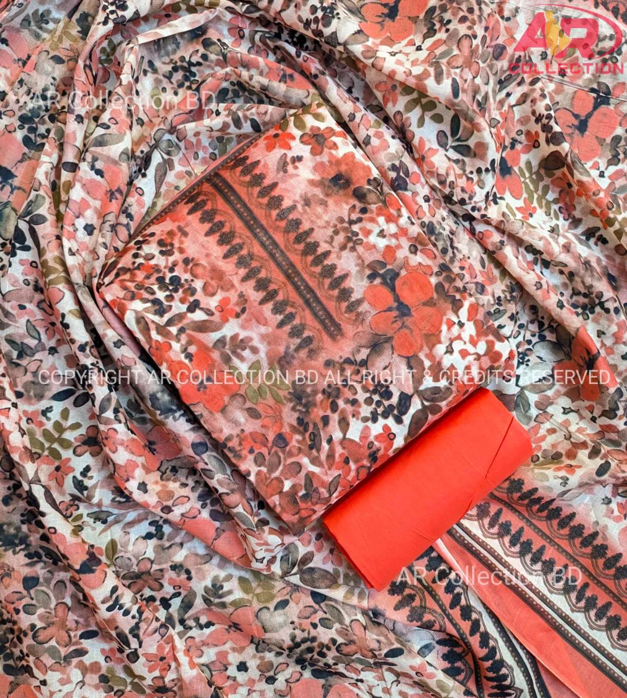 New Exclusive Digital Printed Unstitched VIP Cotton Three Pieces