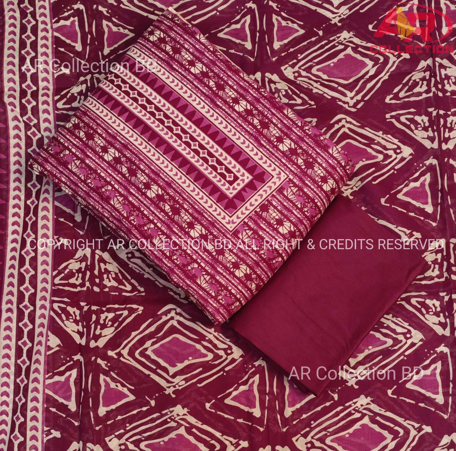 New Exclusive Digital Printed Unstitched VIP Cotton Three Pieces