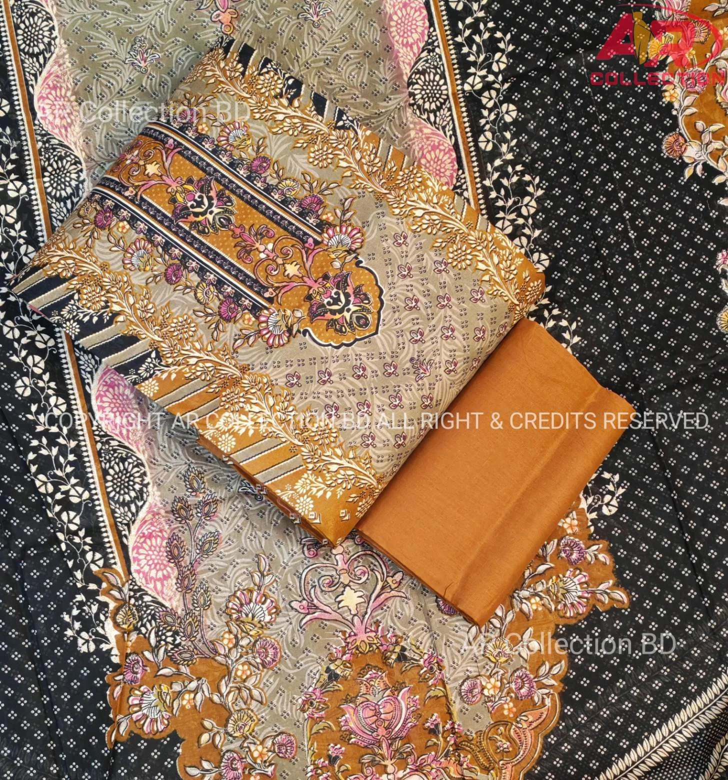 New Exclusive Digital Printed Unstitched VIP Cotton Three Pieces