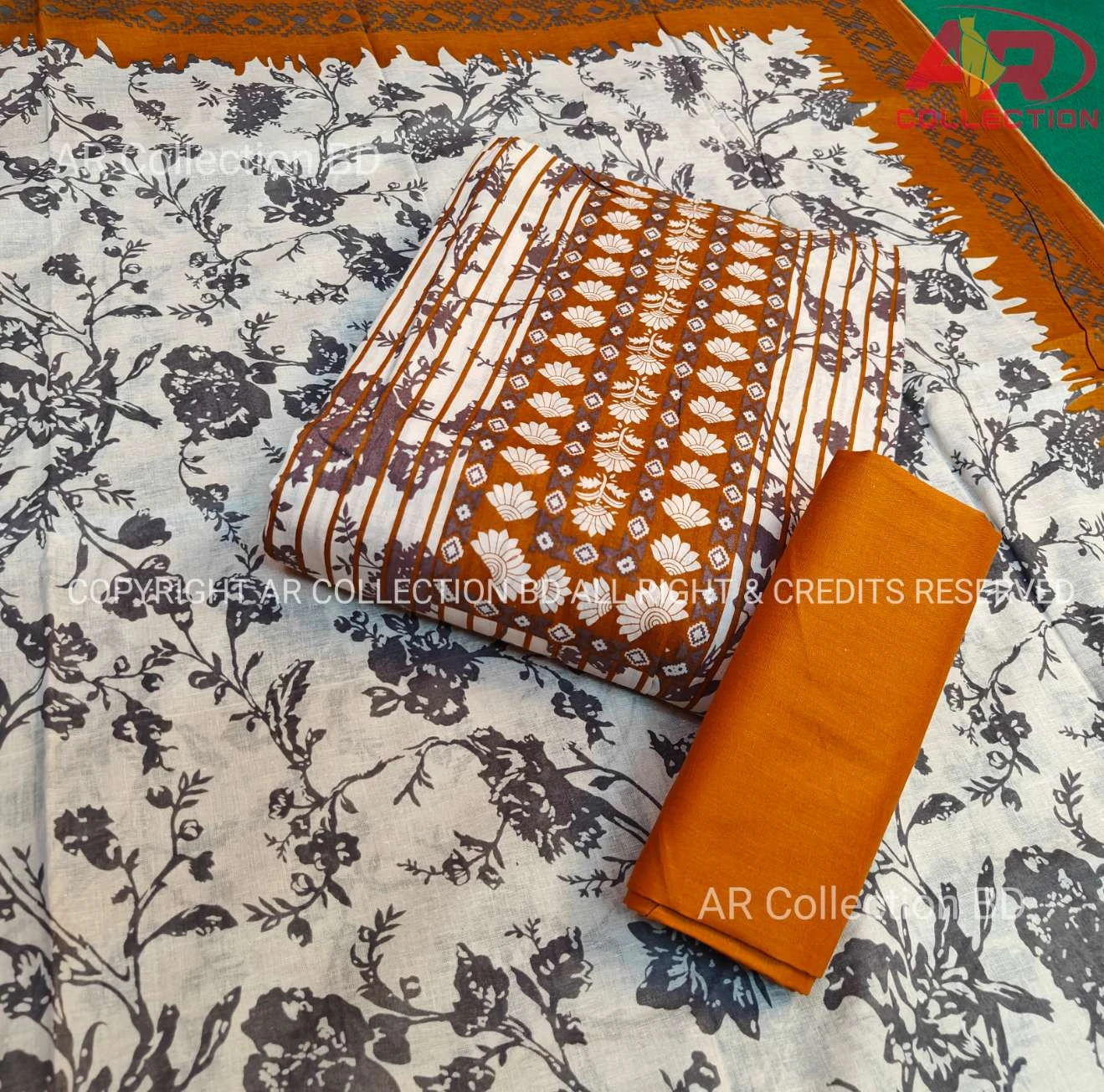 New Exclusive Digital Printed Unstitched VIP Cotton Three Pieces