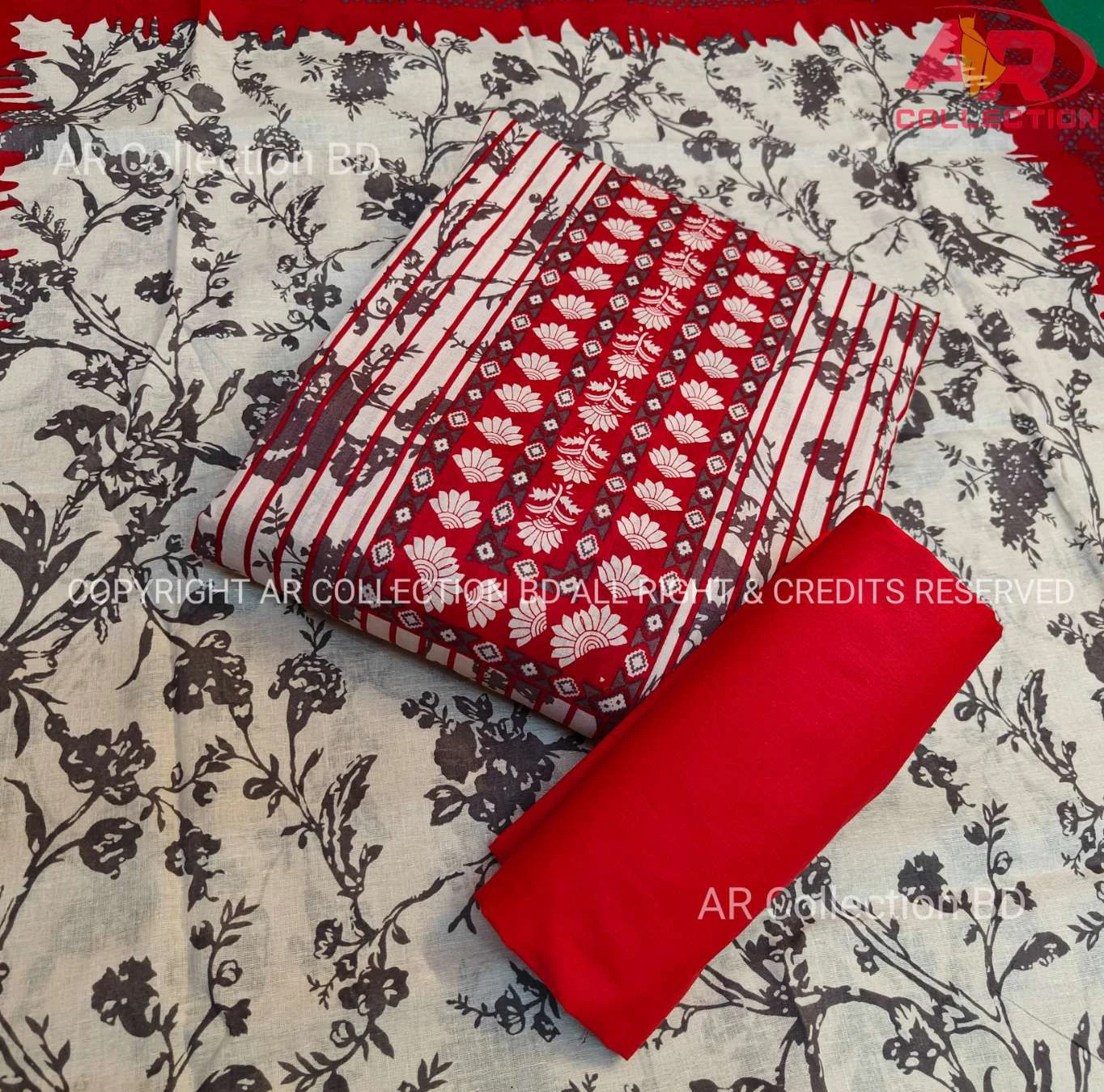 New Exclusive Digital Printed Unstitched VIP Cotton Three Pieces