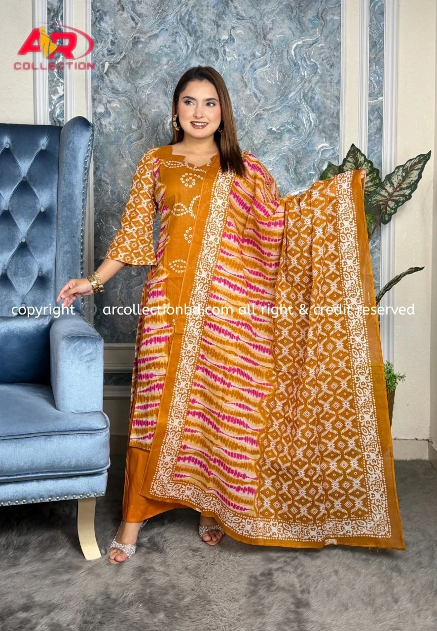 New Exclusive Digital Printed Unstitched VIP Cotton Three Pieces