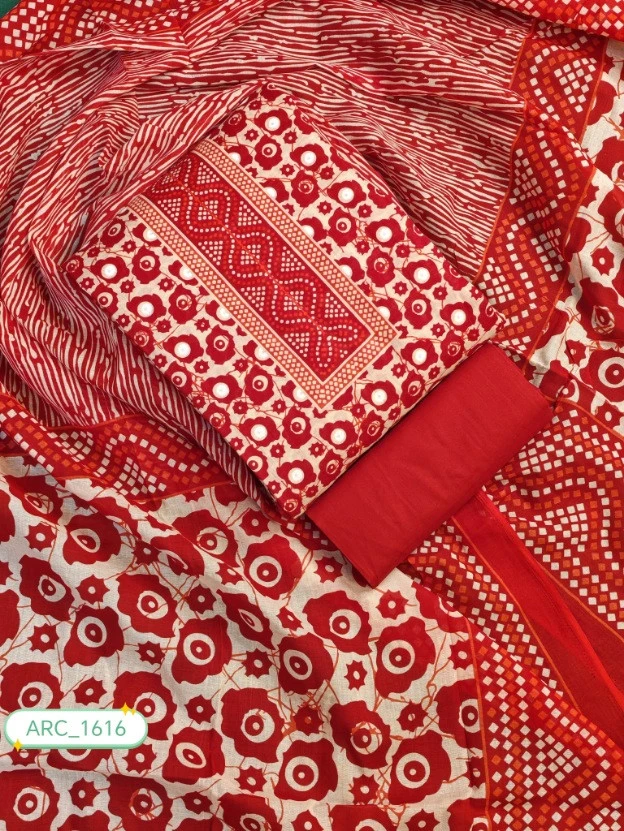 New Exclusive Digital Printed Unstitched VIP Cotton Three Pieces